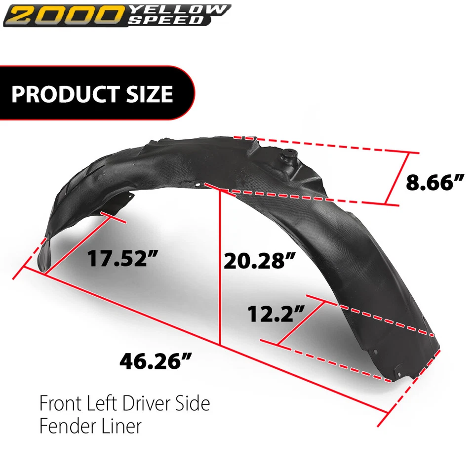 New Front Left Driver Side Fender Liner Fit For 2005-2008 Audi A4 Quattro S4 A4 - Imagem 3 de 4