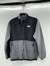 The North Face Denali Boy's Gray Black Fleece Zip Up Pockets Jacket Size XL/TG