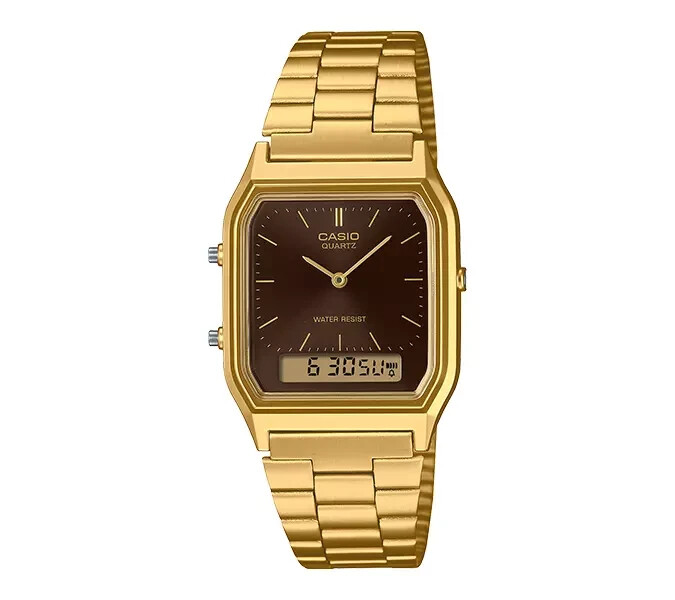 CASIO AQ-240E-3A AQ-230GA-5A 2本セット Casio AQ-230GA-5A Unisex Analog-Digital Watch | Vintage Gold-Tone