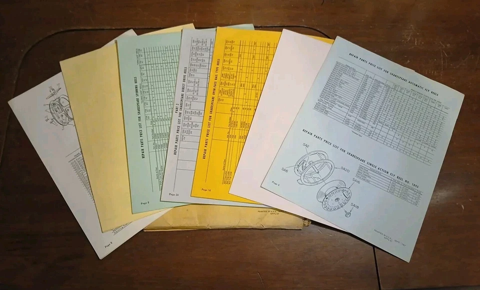 Shakespeare Reel Repair Parts Price List Sept 1967-Seven Booklets  - Image 3 of 4