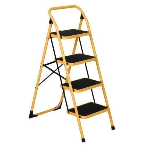 4 Steps Ladder Folding Step Stool with Wide Anti-Slip Pedal 330lbs for Kitchen