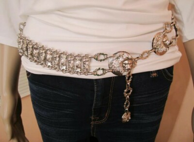 Rare Authentic GIANNI VERSACE VERSUS Silver Tone Chain Link  display picture 1