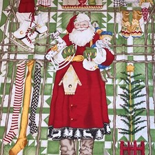 Santa Christmas Fabric CRAFT Quilt Panel
