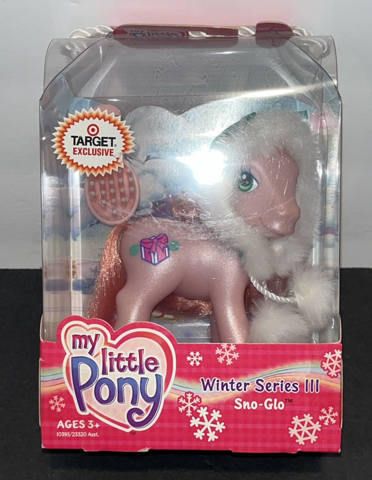 NUOVO My Little Pony Winter Series III Sno Glo Pony Rosa con Cappello Verde Bersaglio Ecc