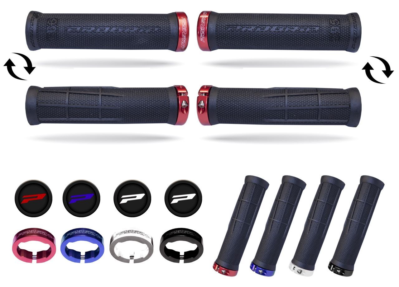 Poignée MTB PG995 noire en gomme haute densité 22mm pour une précision de pilotage