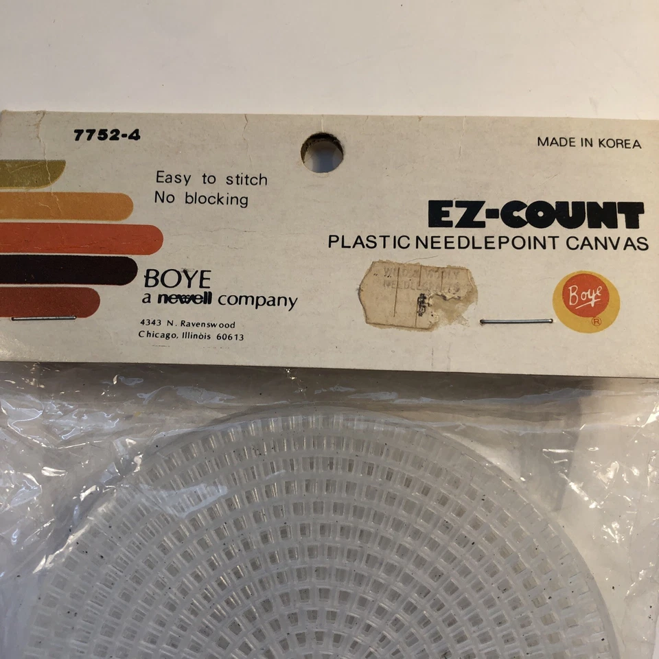 Paquete de 10 formas de lona de punta de aguja de plástico Boye Newell EZ-Count de colección círculo 7752-4 Foto 3 de 4