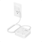 TESSAN Small Flat Plug Power Strip with 3 USB (1 USB C) and 3 AC Surge Protector