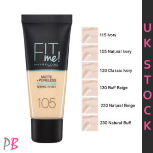 Maybelline Fit Me Matt Poreless Foundation Normal Olige Haut Neu Versiegelt Ebay