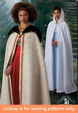SEWING PATTERN Womens Costume - Cloak Cape Hood Medieval Evil Queen Fantasy 8428