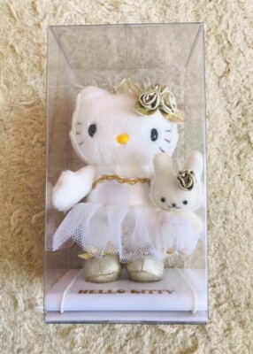 Hello Kitty Ballerina Plush Doll Mascot Sanrio 2001 Cute White NEW