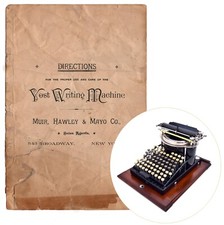 RARE!! Yost No.1 Typewriter Instruction Manual User Repro Antique Directions Vtg thumbnail