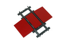 Lego® train RC chemin de fer voie ferrée passage à niveau traversée ROUGE 