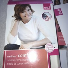 Medi Mediven Comfort 20-30 Calf Open Toe Size Vl Compression Stockings Ebony XXL