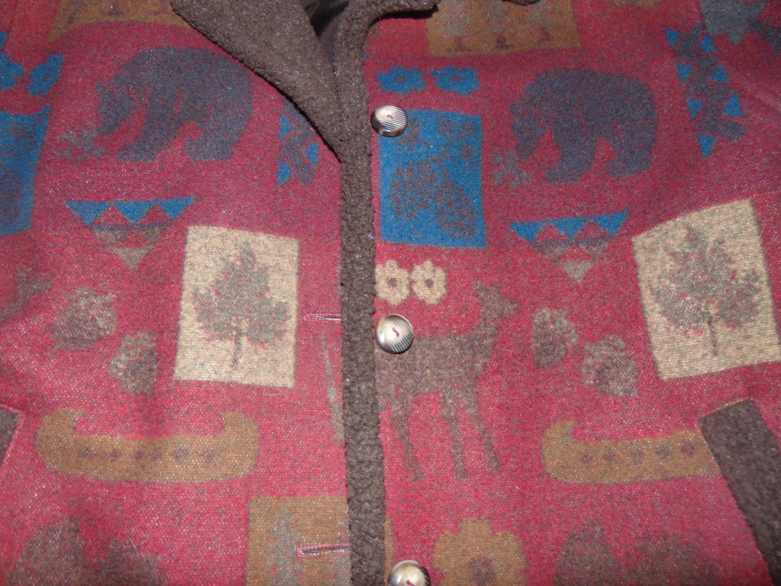 Vtg PENDLETON Original Bear & Maple Leaf WESTERN … - image 9