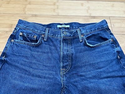 Grlfrnd Jeans Women’s Size 29 Tatum High Rise Fringe Ankle Cropped Blue  Denim