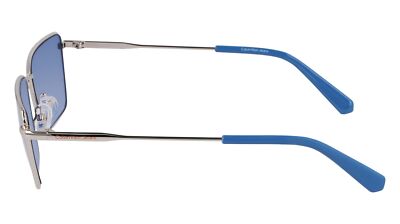 New CALVIN KLEIN JEANS CKJ-22217S 721 Silver Sunglasses with Blue Lenses Calvin Klein Blue Blue Sunglasses for Men for sale | eBay main image 3