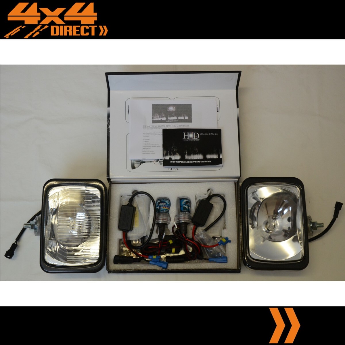 IPF 800XS RECTANGLE WATERPROOF DRIVING SPOT LIGHTS W/ 70W HID