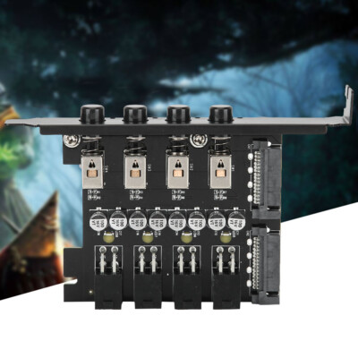 Richer-R HDD Power Control Switch – 4 Schakelaars, 6 Uitgangen – Met IDE & SATA 15P Ingang – Voor Desktop PC Multi-schijf Systemen