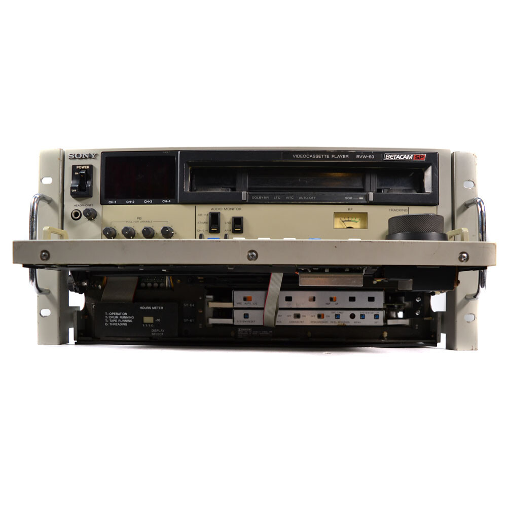Sony BVW-60 Betacam Player SP Videocassette Player Rack Sony BVW-60 Betacam Player SP Videocassette Player Rack