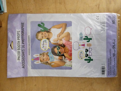Creative Converting Llama Party Photo Booth Props, 10 ct, Multi-colored