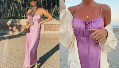 Satin Kleid Zara Satin Kleid Zara