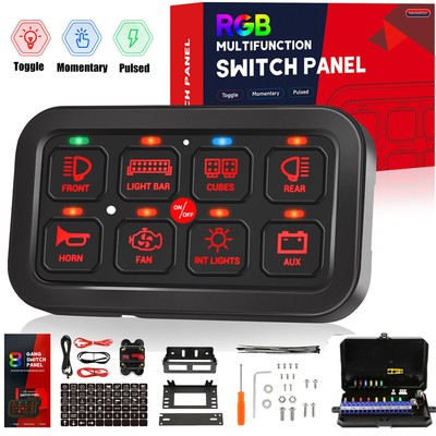 MR80 RGB 8 Gang Switch Panel Electronic Relay System for Can-am Maverick X3 DS