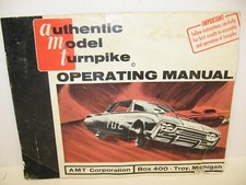 1962 Authentic Model Turnpike Operating Manual, AMT Corporation, Used