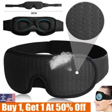 Sleep Mask for Men Women Blackout Eye Masks, Sleep 3D Breathable Soft for Travel