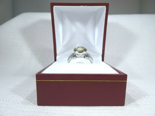 2.43ct Natural Round Citrine Sterling Silver Triquetra Celtic Knot Ring- 8- Q - Picture 9 of 12