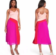 NWT Cushnie x Target Pleated Sleeveless Asymmetrical Colorblock Pink Red Dress 4