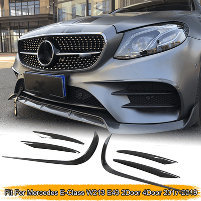 Divisor De Carbono Parachoques Delantero Patranas Aleta Apto Para Mercedes Clase E W213 Sport E43 Ebay