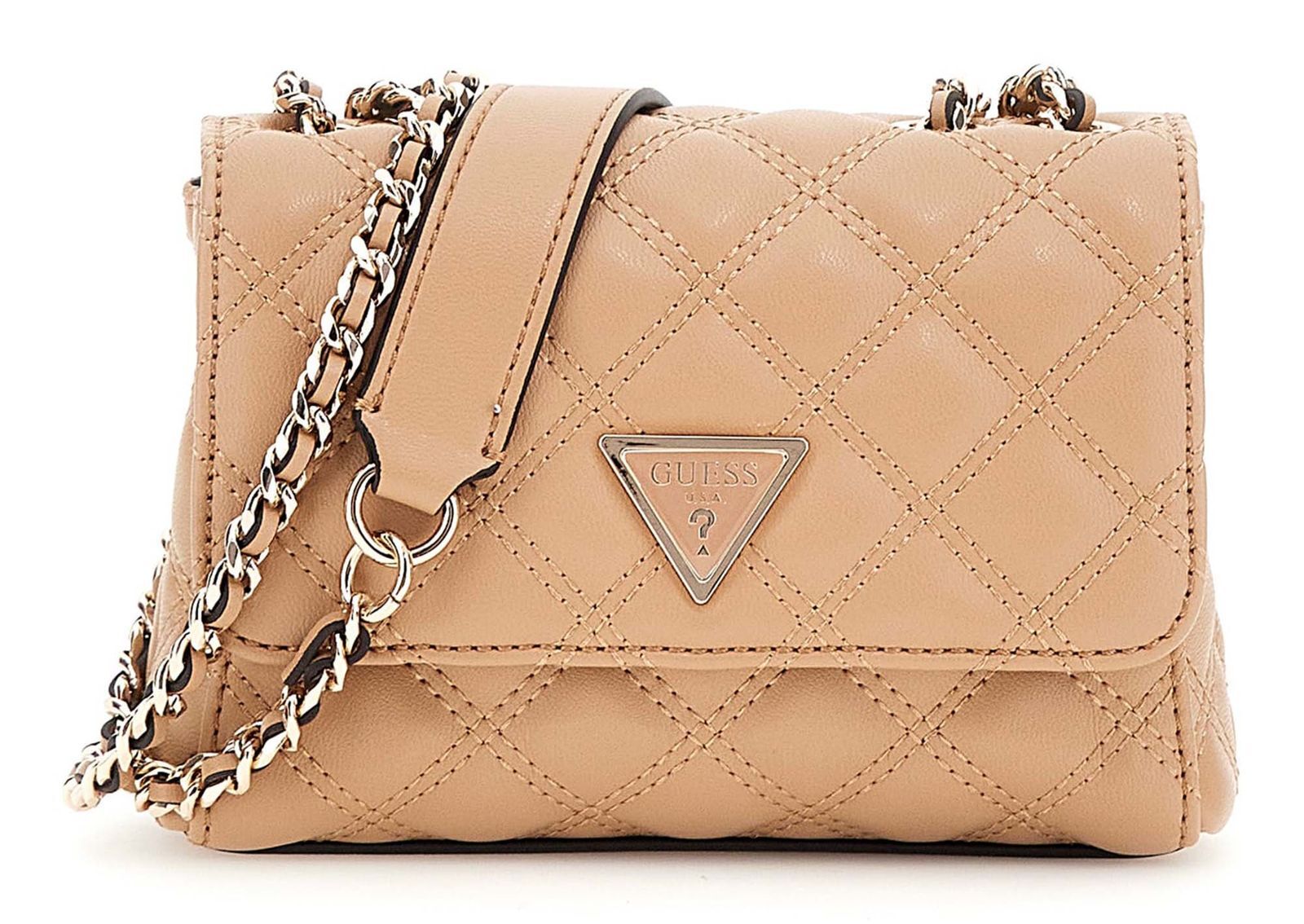 GUESS Giully Mini 2 Compartment Convertible Flap XS Beige