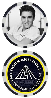 ELVIS PRESLEY - ROCK AND ROLL HALL OF FAMER - COLLECTIBLE POKER CHIP