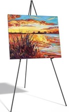 Artist  s Loft Adjustable Portable Painting Floor Display Black Metal Easel 62  