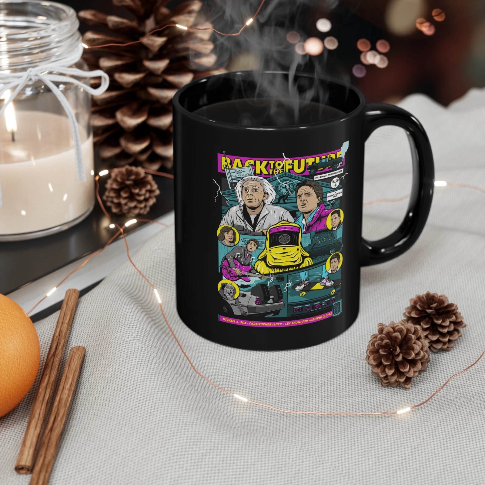 Back to The Future Movie 11oz Coffee Tea Black Mug