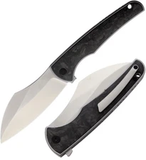 VDK Knives Vice Folding Knife 3.75" Bohler M390 Steel Blade Titanium/CF Handle