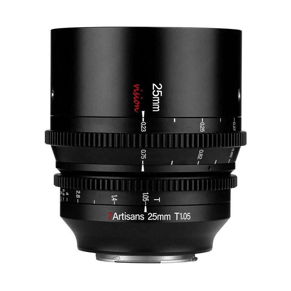 7artisans 25mm T1.05 Large Aperture ED Cine Lens for Leica L TL CL SL TL2 Camera - Image 2 of 4