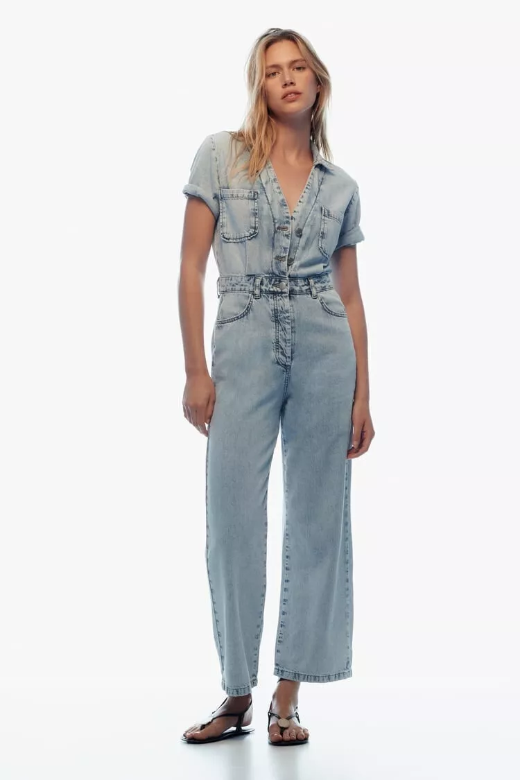 Z1975 FRONT POCKETS DENIM JUMPSUIT