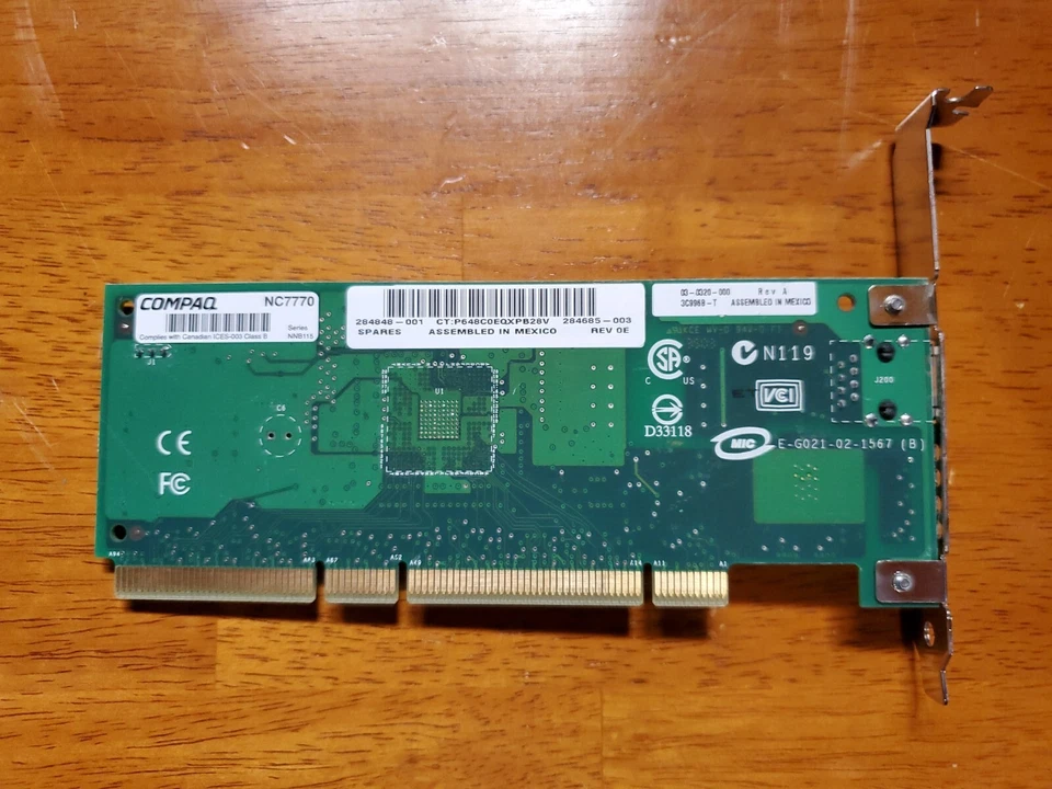 Genuine Compaq NC7770 PCI-X Gigabit Server Ethernet Adapter  - Image 2 of 2