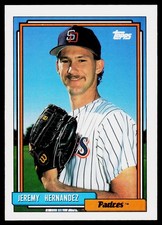 Jeremy Hernandez, 1992 Topps, #211, San Diego Padres, RC