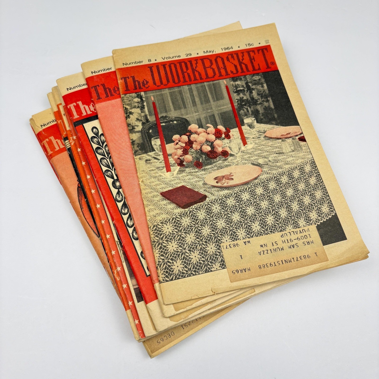 Lot of 5 Vintage 1950s/60s The Workbasket Magazine Needlecraft (Random Pull)