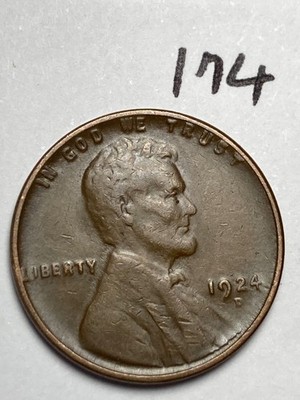 1924-D LINCOLN WHEAT CENT, ''EXTREMELY FINE'' CONDITION, Low Mintage Date, #174
