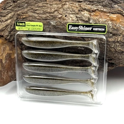 Keitech 5 Easy Shiner Green Pumkin Shad 5 Stück 12,5cm 11g 5" Gummifisch SALE