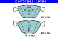 Bremsbelagsatz Scheibenbremse ATE Ceramic 13.0470-7296.2 FüR BMW E61 E64 E60 E63