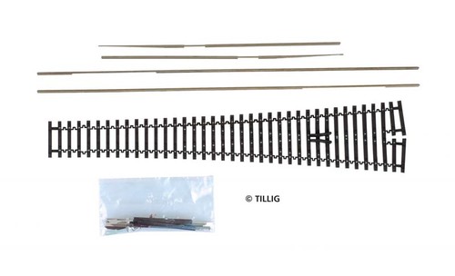 Tillig TT 83427  Flexsteg Bogenweiche 12° - Bausatz brüniert | Zustand: Neu