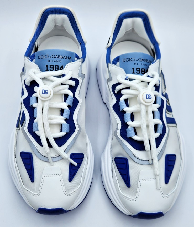 Dolce Gabbana Daymaster Women's White/Blue DG Logo Sneakers EU39.5