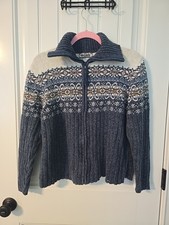 Vintage Tiara International 2004 Women's Blue Multicolor Sweater Large