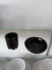 Frankoma XO Miniature Bowl Set of 2. New. Excellent Condition. Black Onyx — photo 1