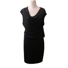 Apt 9 Black Shimmer Evening Dress, Semi Formal, Draping Neckline, Size Medium