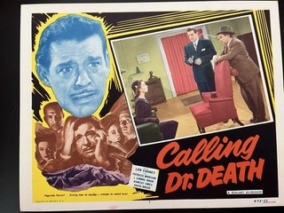 Calling Doctor Death Original Movie Lobby Card #7 R53 1953 Lon Chaney JR. VG